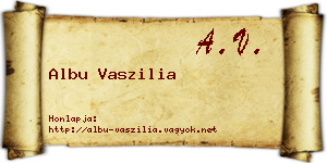 Albu Vaszilia névjegykártya